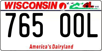 WI license plate 765OOL