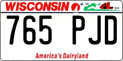 WI license plate 765PJD