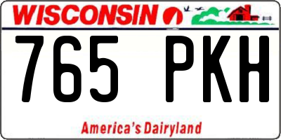 WI license plate 765PKH