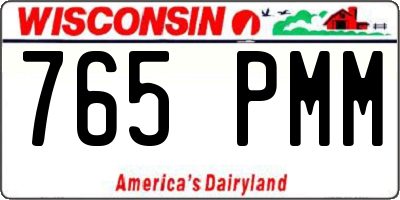 WI license plate 765PMM