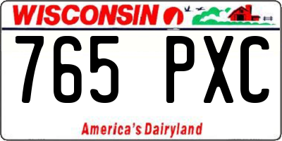 WI license plate 765PXC
