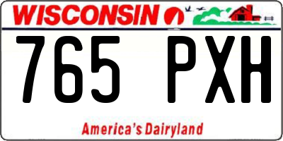 WI license plate 765PXH