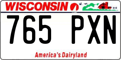 WI license plate 765PXN