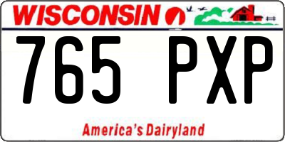 WI license plate 765PXP
