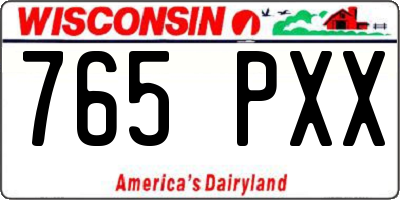 WI license plate 765PXX