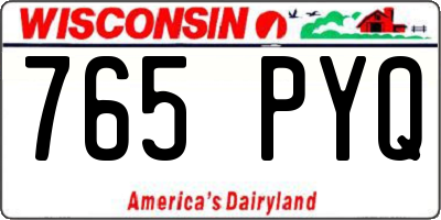 WI license plate 765PYQ