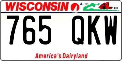 WI license plate 765QKW