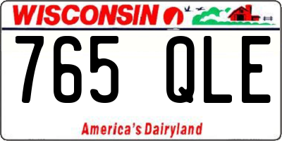WI license plate 765QLE