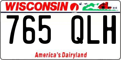 WI license plate 765QLH