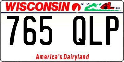 WI license plate 765QLP