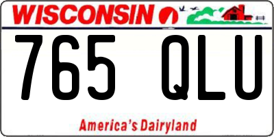WI license plate 765QLU