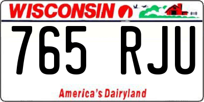 WI license plate 765RJU