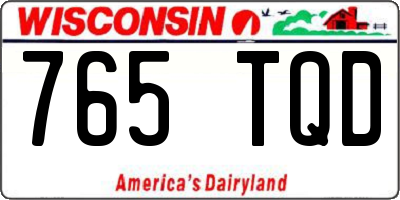 WI license plate 765TQD