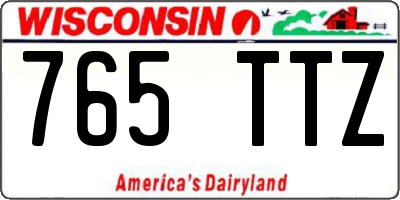 WI license plate 765TTZ