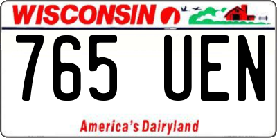 WI license plate 765UEN