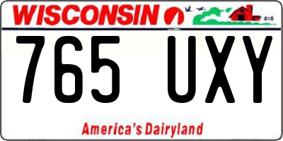WI license plate 765UXY