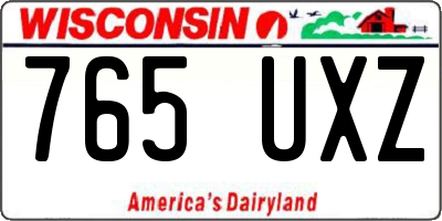 WI license plate 765UXZ