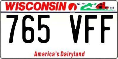 WI license plate 765VFF