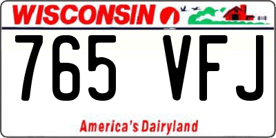 WI license plate 765VFJ