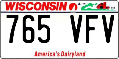 WI license plate 765VFV