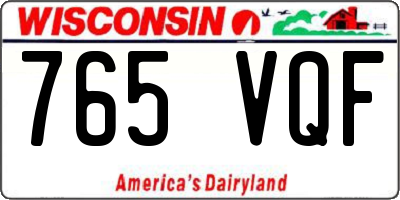 WI license plate 765VQF