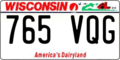 WI license plate 765VQG