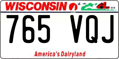 WI license plate 765VQJ