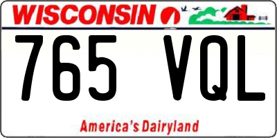 WI license plate 765VQL