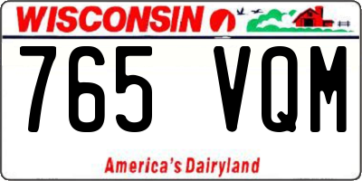 WI license plate 765VQM