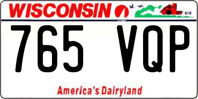 WI license plate 765VQP
