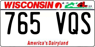WI license plate 765VQS