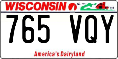 WI license plate 765VQY