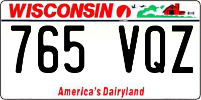 WI license plate 765VQZ