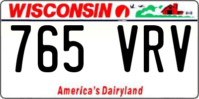 WI license plate 765VRV