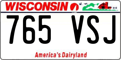 WI license plate 765VSJ