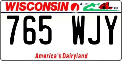 WI license plate 765WJY