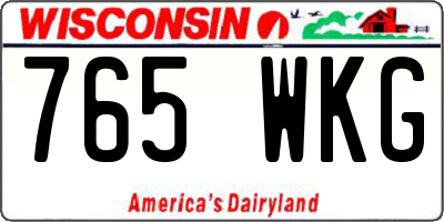 WI license plate 765WKG