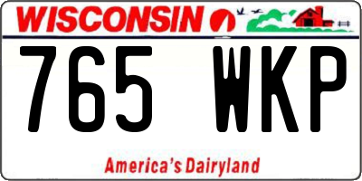 WI license plate 765WKP