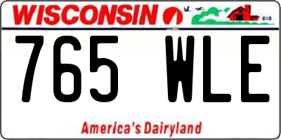 WI license plate 765WLE