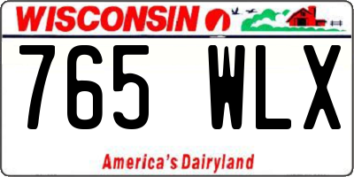 WI license plate 765WLX