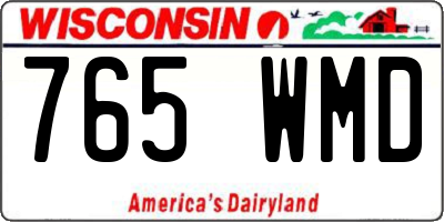 WI license plate 765WMD