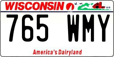 WI license plate 765WMY