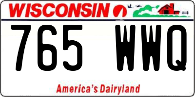 WI license plate 765WWQ