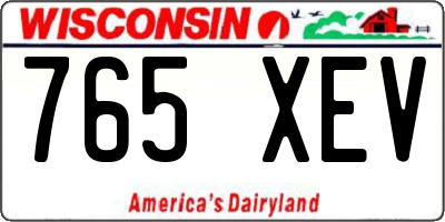 WI license plate 765XEV