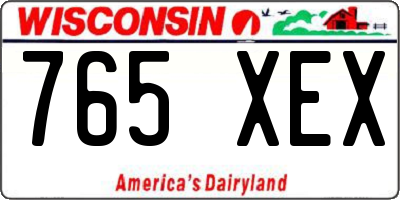 WI license plate 765XEX