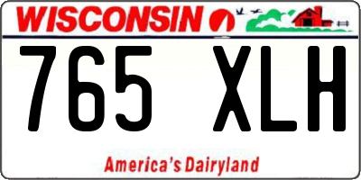 WI license plate 765XLH