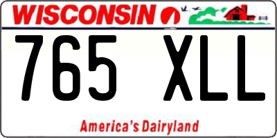 WI license plate 765XLL