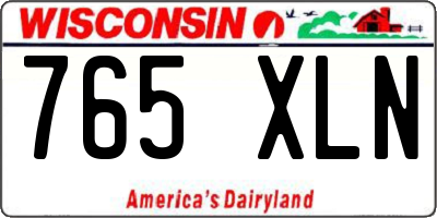 WI license plate 765XLN