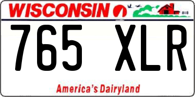 WI license plate 765XLR