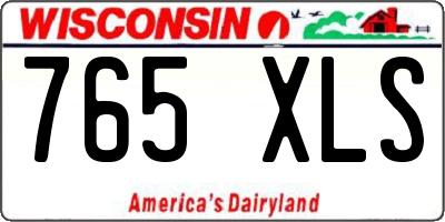WI license plate 765XLS